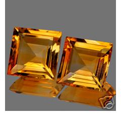 ok. 7,9ct /szt. - WSPANIAŁY CYTRYN NAT.-   kwadrat