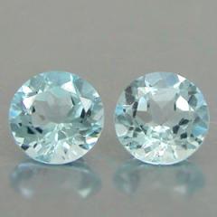 ok. 1,95ct /2szt. - CENNY KAMIEŃ, CUDNA BARWA. TOPAZ NAT.- idelana para d6mm/gł.4mm okrągły