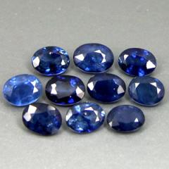 ok. 2,25ct /10szt. - CEJLOŃSKI SZAFIR NAT.-  4x3/2mm owal