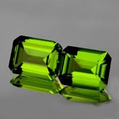 ok. 1,05ct /1szt. - NAJWYŹSZA JAKOŚĆ - SKRZĄCY SIĘ ZIELNY AAA BIRMAŃSKI PERYDOT NAT.-  7.00x5.00mm prostokąt