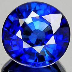 ok. 2,1ct /1szt. - CHABROWY AAA SZAFIR NAT.- okrągły  ok. 7,5mm średnicy 
