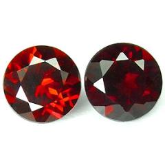 ok. 2,24ct /2szt. - URZEKAJĄCY GRANAT NAT.-  6x4mm okrągły