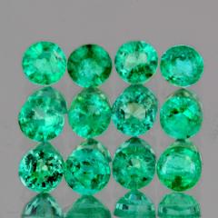 ok. 2,56ct /35szt. - WPANIAŁE! SZMARAGD NAT.-  2.50mm okrągły