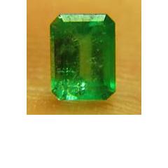 ok. 0,61ct /1szt. - WSPANIAŁY! KOLUMBIJSKI SZMARAGD NAT.-  5,88x4,43/3,30mm prostokąt