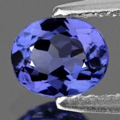 ok. 0,41ct /1szt. - PIĘKNY TANZANIT NAT.-  4,03x5,18mm / 2,81mm owal