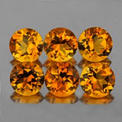 ok. 1,15ct /1szt. -  CYTRYN NAT.-  7,0mm okrągły
