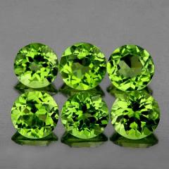 ok. 0,52ct /1szt. -  PERYDOT, OLIWIN NAT.-  5,0mm okrągły