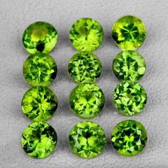 ok. 0,2ct /1szt. -  PERYDOT, OLIWIN NAT.-  3,5mm okrągły