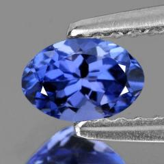 ok. 0,55ct /1szt. -  TANZANIT NAT.-  6,04x4,45mm 2,91mm głęb. owal