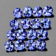 ok. 0,05ct /1szt. -  TANZANIT NAT.- kalibr. 2,5mm ?0,05mm okrągły