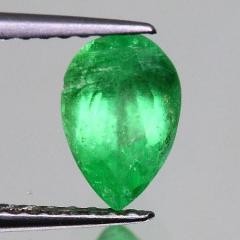 ok. 0,845ct /1szt. - BARDZO ŁADNY SZMARAGD NAT.-  4,98x7,54mm 4,42mm gł. kropla