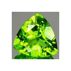 ok. 2,78ct /1szt. - PRZEPIĘKNY PERYDOT, OLIWIN NAT.-  9,6x9,6mm 5,3mm gł trilion