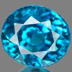 ok. 1,375ct /1szt. - WSPANIAŁY CYRKON NAT.-  5,67x4,98mm 4,54mm gł owal	