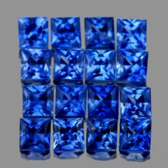 ok. 0,046ct /1szt. -  SZAFIR NAT.- kalibrowany 1,80mm +/- 0,05mm kwadrat