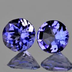 ok. 0,53ct/2para - TANZANIT NAT.- kalibrowany 4,0mm okrągły