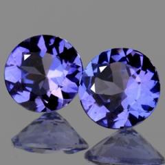 ok. 0,24ct/1szt - TANZANIT NAT.-  4mm okrągły
