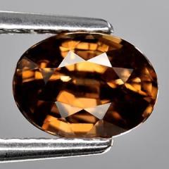 ok. 1,32ct/1szt -TAJEMNICZY CYRKON NAT.-  7,0x5,2mm / 3,7mm owal	