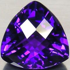 ok. 8,52ct/1szt -DOSKONAŁY  AMETYST NAT.-  13,51x13,53mm / 9,46mm głęb.\ trilion