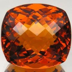 ok. 34,02ct/1szt -DOSKONAŁY  CYTRYN NAT.-  20,54x18,99mm / 14,59mm głęb. antyk