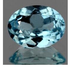 ok. 0,65ct /1szt. - PIĘKNY CZYSTY AKWAMARYN NAT.- doskonały szlif 7,0x5,0mm owal	