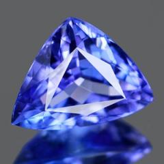 ok. 1,08ct/1szt -PRZEPIĘKNY CERTYFIKOWANY TANZANIT NAT.-  6,94x6,37mm 3,98mm głęb. trilion