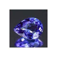 ok. 1,64ct/1szt -PRZEPIĘKNY CERTYFIKOWANY TANZANIT NAT.-  7,44x6,51mm 5,04mm głęb. kropla