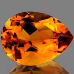 ok. 3,42ct/1szt -REWELACYJNY CYTRYN NAT.-  11,77x8,85mm 6,33mm głęb. kropla