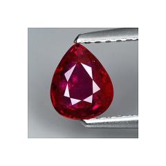 ok. 0,87ct/1szt -NIEPOPRAWIANY RUBIN NAT.-  6,28x5,61mm 2,71mm głęb. kropla
