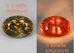 ok. 1,2ct/1szt -RZADKOŚĆ! ZMIENIAJĄCY BARWĘ GRANAT NAT.- 7,0x5,0mm / 4,1mm głęb. owal