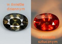 ok. 1,11ct/1szt -RZADKOŚĆ! ZMIENIAJĄCY BARWĘ GRANAT NAT. 7,1x5,0m 3,6mm głęb. owal