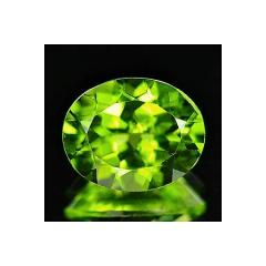ok. 2,89ct/1szt -WSPANIAŁY OLIWIN NAT. -  9.9 x 8 x 5.6 mm. owal