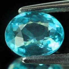 ok. 1,185ct/1szt -WSPANIAŁY  APATYT NAT.-  7,2 x 5,8 x 4 mm, owal