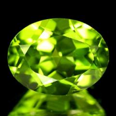 ok. 1,65ct/1szt -OSZAŁAMIAJĄCY REWELACYJNY OLIWIN NAT.-  8,74 x 6,82 / 4,12 mm, owal