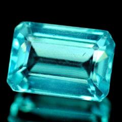 ok. 0,98ct/1szt -UJMUJĄCY APATYT NAT.-  6,72 x 4,54 x 3,20 mm, ośmiokąt