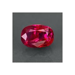 ok. 1,04ct/1szt -CERTYFIKOWANY NIE WYGRZEWANY RUBIN NAT.-  6,50x4,50 mm 3,80mm głęb. owal