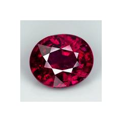ok. 0,78ct/1szt -CERTYFIKOWANY NIE WYGRZEWANY RUBIN NAT.-  5,77x4,81mm 3,25mm głęb. owal