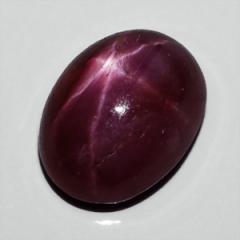 ok. 2,36ct/1szt -GWIAŹDZISTY PIĘKNY RUBIN NAT.-  8,41x6,41mm / 4,03mm owal