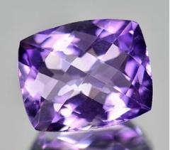 ok. 4,03ct/1szt -CUDOWNY AMETYST NAT.-  10,90x8,95mm 6,64mm głęb. antyk