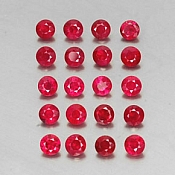 ok. 0,25ct/szt. -UROCZY RUBIN IMPREGNOWANY NAT.- ~d3,5mm okrągły