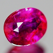 ok. 0,445ct/szt. -NIE POPRAWIANY RUBIN NAT.- 4,89x3,89/2,50mm owal