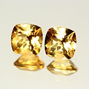 ok. 1,67ct/1para -SŁONECZNY CYTRYN NAT.- 6,10x6,12/4,05mm antyk