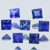 ok. 0,12ct/szt. -CEJLNOŃSKI PIĘKNY I CENNY SZAFIR NAT.- 2,6x2,6/1,8mm kwadrat