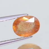 ok. 0,665ct/szt. -PADPARADŹA  SZAFIR NAT.- 6,26x4,82/2,32mm owal