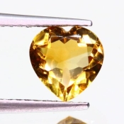 ok. 1,00 ct/szt. -ZŁOCISTY CYTRYN NAT.- 7,12x6,96/3,75mm serce