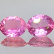 ok. 6,595ct/para -BABY PINK TURMALIN NAT.- 11,24x9,09/5,24mm (3,51ct) | 10,94x8,96/4,79mm (3,08ct) owal