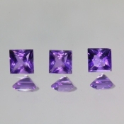 ok. 0,25ct/szt. -NASYCONY AMETYST NAT.- 4,0x4,0/2,9mm (+/-0,2mm) kwadrat