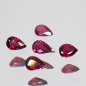 ok. 0,12ct/szt. -SWEET CHERRY RED (CZEREŚNIOWY) RUBIN NAT.- 3,7x2,5mm (+0,1/-0,2mm) kropla