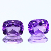 ok. 4,05ct/para -INTENSYWNY AMETYST NAT.- 9,02x7,04/4,95mm (2,06ct) / 9,03x6,98/4,87mm (1,99ct) antyk