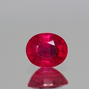 ok. 1,025ct/szt. -PIEKNY  RUBIN IMPREGNOWANY NAT.- 6,18x5,18/3,43mm owal