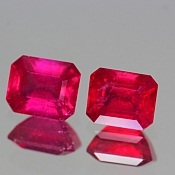 ok. 2,72ct/para -PIEKNY  RUBIN IMPREGNOWANY NAT.- 6x5mm ośmiokąt